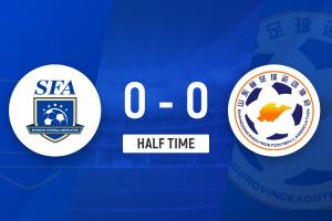 半场-山东U20队占优杜月徵造险 山东队暂0-0上海U20队