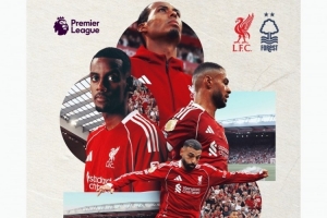 利物浦发布对阵森林海报：范戴克、萨拉赫、伊萨克、加克波出镜