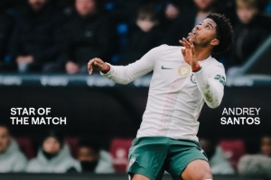 3次抢断+4次拦截！桑托斯当选对阵伯恩利一役切尔西队内最佳球员