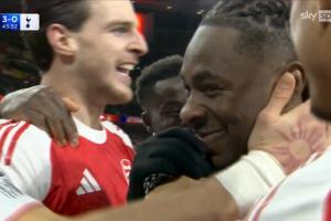 阿森纳3-0领先热刺时赖斯喊话：让我们杀了他们，XX的杀了他们