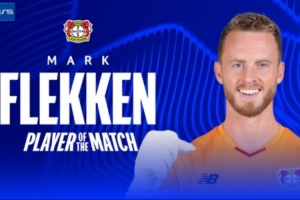 9次扑救全场最多！弗莱肯当选勒沃库森2-0曼城一役全场最佳球员